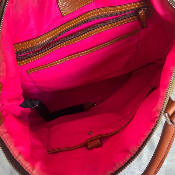 Dooney & Bourke Nylon Large Pocket Satchel with Leather Trim - Picture 7 of 9